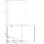 1400mm Black Frameless Wet Room Shower Screen with Return Panel - Corvus