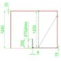 1200mm Black Framed Wet Room Shower Screen with Return Panel - Zolla