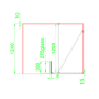 1400x900mm Black Grid Framework Wet Room Shower Screen Enclosure with 300mm Fixed Panel and Shower Tray with Drying Area- Nova