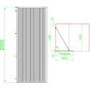 1400x800mm Black Fluted Glass Wet Room Shower Sceen with Shower Tray - Volan