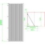 900mm Black Fluted Glass Wet Room Shower Screen with Return Panel - Volan
