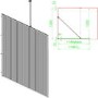 1200mm Black Fluted Glass Wet Room Shower Screen with Return Panel - Volan