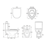 Close Coupled Toilet with Soft Close Seat - Addison