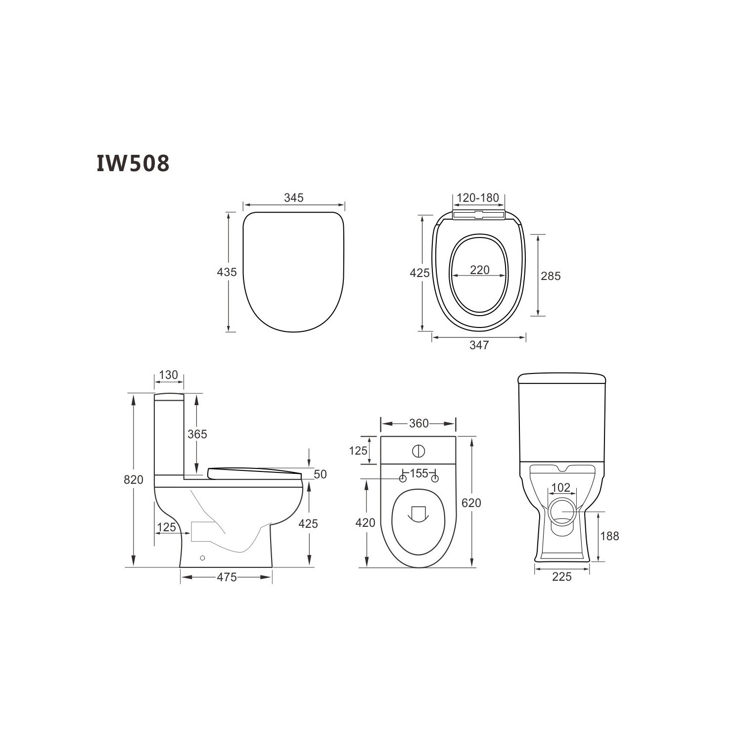 Close Coupled Toilet with Soft Close Seat Addison Better Bathrooms