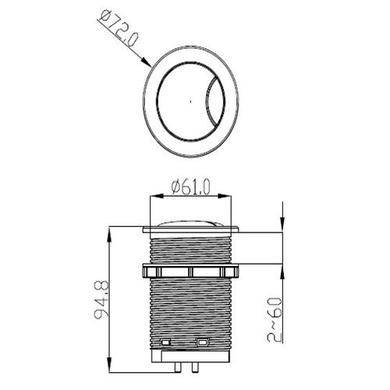 Arissa Chrome Pneumatic Push Button and Cistern