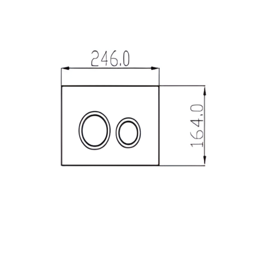 1168mm Wall Hung Toilet Frame & Chrome Mechanical Dual Flush Plate with Concealed Cistern - Zana