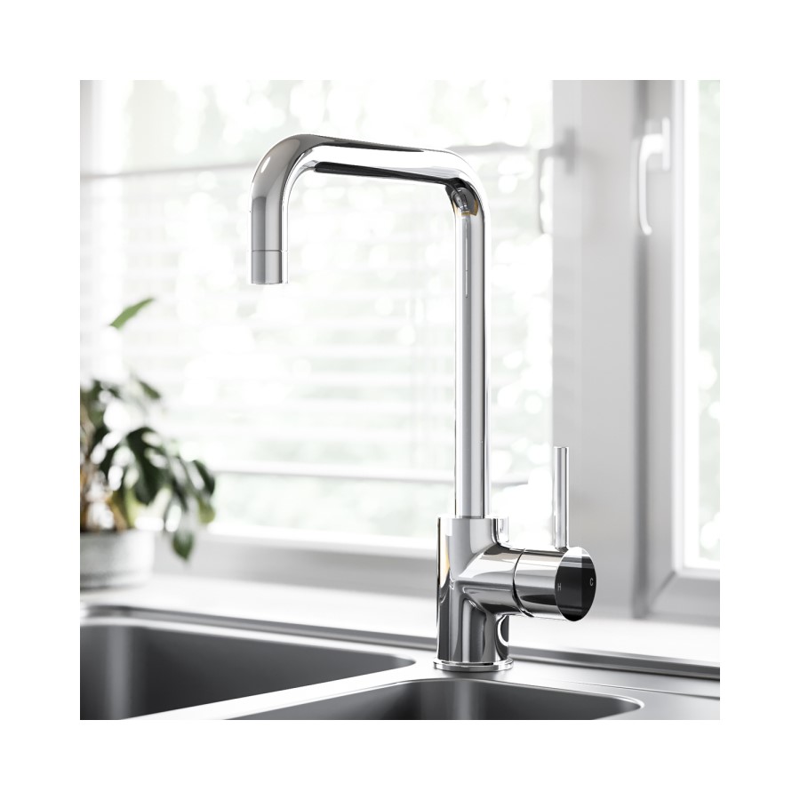 1 Bowl Isabella Reversible Stainless Steel Kitchen Sink & Elwood Chrome Kitchen Mixer Tap
