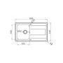 GRADE A1 - Single Bowl Chrome Stainless Steel Kitchen Sink with Reversible Drainer- Enza Isabella 860 x 500