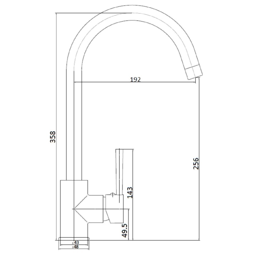 1.5 Bowl Black Composite Kitchen Sink & Black Kitchen Mixer Tap - Essence Amelia