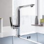 1.5 Bowl White Granite Composite Undermount Kitchen Sink with Mixer Tap Set - Enza