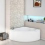 Grade A1 - Aubin Corner Bath with Bath Panel - 1350mm x 1350mm