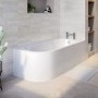 Jersey J Shaped Right Hand Bath with Bath Panel - 1700mm x 750mm