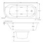 Grade A2 - Jersey J Shaped Left Hand Bath with Bath Panel - 1700mm x 750mm