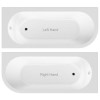 Grade A1 - Jersey J Shaped Left Hand Bath with Bath Panel - 1700mm x 750mm 