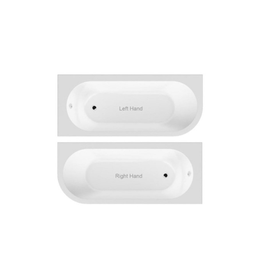 J Shape Shower Bath Left Hand with Front Panel & Black Bath Screen with Towel Rail 1700 x 750mm - Jersey