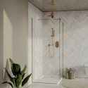 BUN/BeBa_26446/92979 1400x800mm Bronze Wet Room Shower Screen Enclosure - Live Your Colour