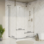 1600x800mm Nickel Wet Room Shower Screen Enclosure - Corvus