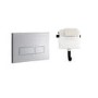 Brushed Nickel Satin Flush Plate with Easi-Plan 980mm Concealed Dual Flush Cistern Only