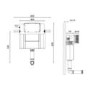 Brushed Nickel Satin Flush Plate with Easi-Plan 980mm Concealed Dual Flush Cistern Only