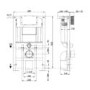 Brushed Nickel Satin Flush Plate with 820mm Wall Mounted WC Frame and Dual Flush Cistern