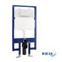 GRADE A1 - Brushed Bronze Flush Plate with Slimline 90mm WC Frame and Dual Flush Cistern