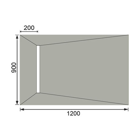 GRADE A1 - Rectangular Wet Room Shower Tray Blue with End Waste Position 1200 x 900mm - Live Your Colour