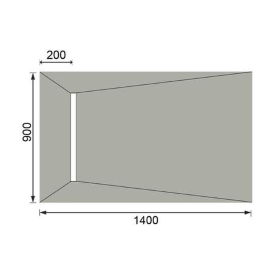 1400x900mm Wet Room Tileable Shower Tray with Wet Room Install & Linear Waste Drainage Kit