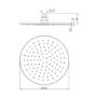 250mm Black Round Rainfall Shower Head with Ceiling Arm