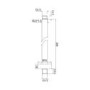 250mm Black Round Rainfall Shower Head with Ceiling Arm
