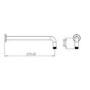 250mm Brushed Bronze Round Rainfall Shower Head with Wall Arm