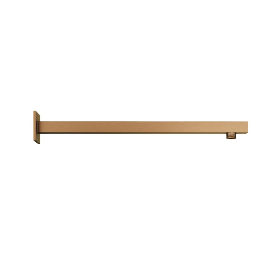250mm Brushed Bronze Square Rain Fall Shower Head with Wall Arm