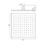 250mm Brushed Bronze Square Rain Fall Shower Head with Wall Arm