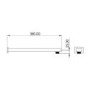250mm Brushed Bronze Square Rain Fall Shower Head with Wall Arm