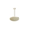 250mm Nickel Round Rainfall Shower Head with Ceiling Arm