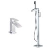 Wave Bath Shower and Basin Tap Pack