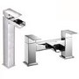 Chrome Tall basin tap and bath filler tap pack - Quadra