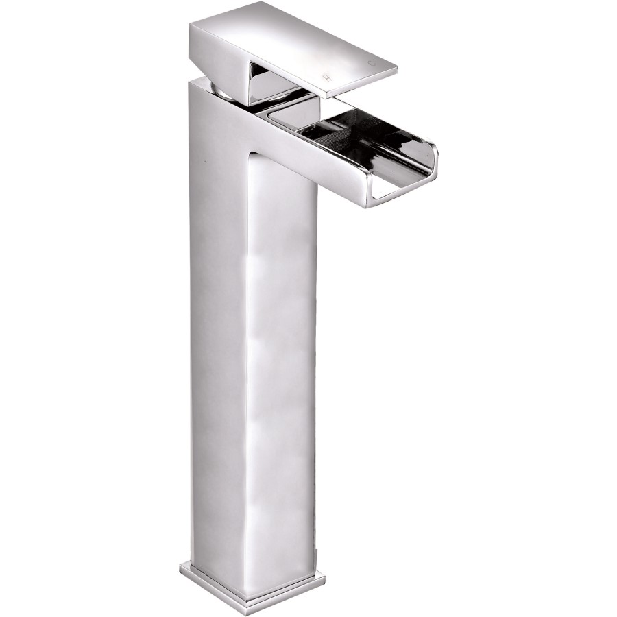 Chrome Tall basin tap and bath filler tap pack - Quadra
