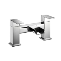Chrome Waterfall Bath Mixer Tap - Quadra Chrome Waterfall Bath Mixer Tap - Quadra