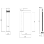 Chrome Tall basin tap and bath filler tap pack - Quadra