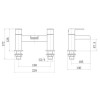 Quadra Waterfall Basin and Bath Tap Pack