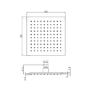 ONLY OPENED - 200mm Ultra Slim Square Shower Head with Wall Arm