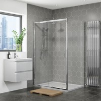 1200 x 800mm Rectangular Sliding Shower Enclosure with Tray - Vega 1200 x 800mm Rectangular Sliding Shower Enclosure with Tray - Vega