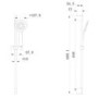 Thermostatic Mixer Bar Shower with Slide Rail Kit & Round Handset - Eco Style