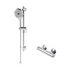 Thermostatic Mixer Bar Shower with Slide Rail &amp; Round Handset - Flow