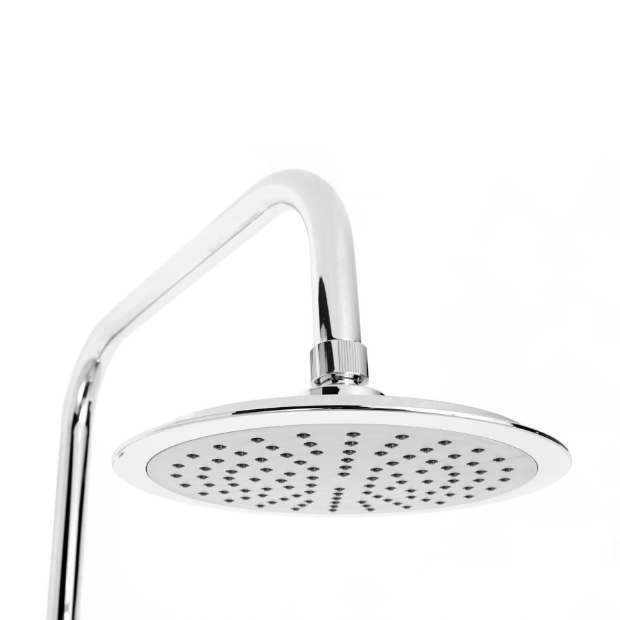 Thermostatic Mixer Bar Mixer Shower with Round Overhead & Handset - Flow