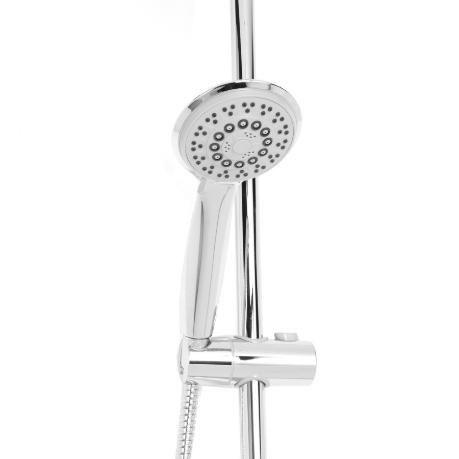 Thermostatic Mixer Bar Mixer Shower with Round Overhead & Handset - Flow