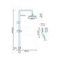 Thermostatic Mixer Bar Mixer Shower with Round Overhead & Handset - Flow