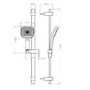 Thermostatic Mixer Bar Shower with Slide Rail & Handset  - Montroc
