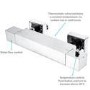 Grade A1 - Black Thermostatic Square Bar Mixer Shower Set with Slide Rail Kit - Cube