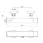 Thermostatic Mixer Bar Shower with Slide Rail Kit & Round Handset - Flow